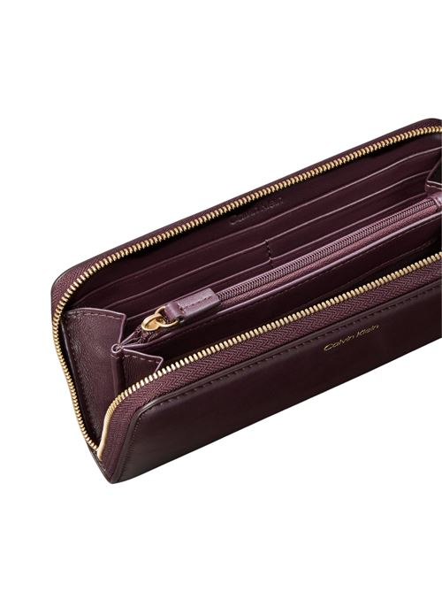 Portafoglio in pelle prugna Calvin Klein | LV04F1093GBAP